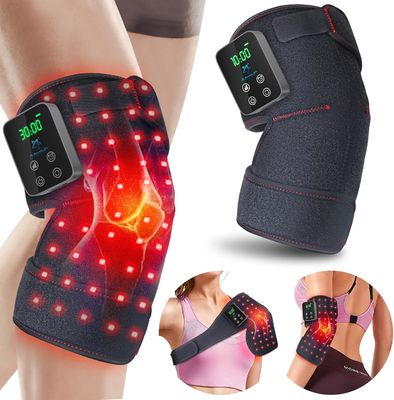 kupować 660nm 850nm Maszer kolanowy do terapii czerwonym światłem Infraczerwony + wibracja + ciepło, bezprzewodowe i ładowalne do łagodzenia bólu stawów produkcja internetowa