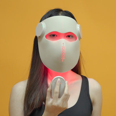 kupować 3D czerwona i podczerwona maska do terapii światłem 660+850+1064nm + niebieska 460nm LED, 288 świateł, trwałość skóry i leczenie trądziku, CE / RoHS / FCC produkcja internetowa