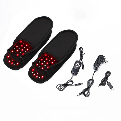 132 Buty LEDS Czerwona terapia światłem Slipper 660nm 850nm dla łagodzenia bólu stóp