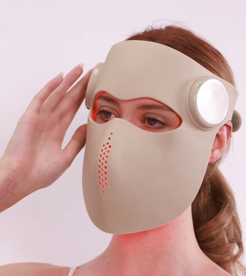 Bezprzewodowa 3D LED maska twarzy   288 LED chipów, 660nm 460nm 850nm 1064nm Light Therapy, 2 tryby, Timer, odmładzanie i urządzenie do pielęgnacji skóry anty-aging