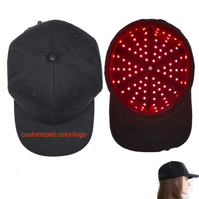 Zgaszający się czerwony kapelusz do wzrostu włosów wyposażony w 150 sztuk chipów LED 660nm/850nm/940nm