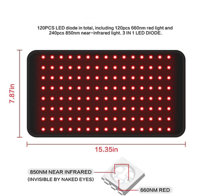 660nm 850nm Podczerwień Czerwone światło Body Pad Wrap Belt do łagodzenia bólu